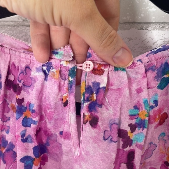 Soft Surroundings Brialla Floral Lilac Lightweight Print Top - Picture 8 of 11